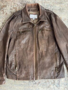 Wilsons Leather Brown Men's Bomber Jacket